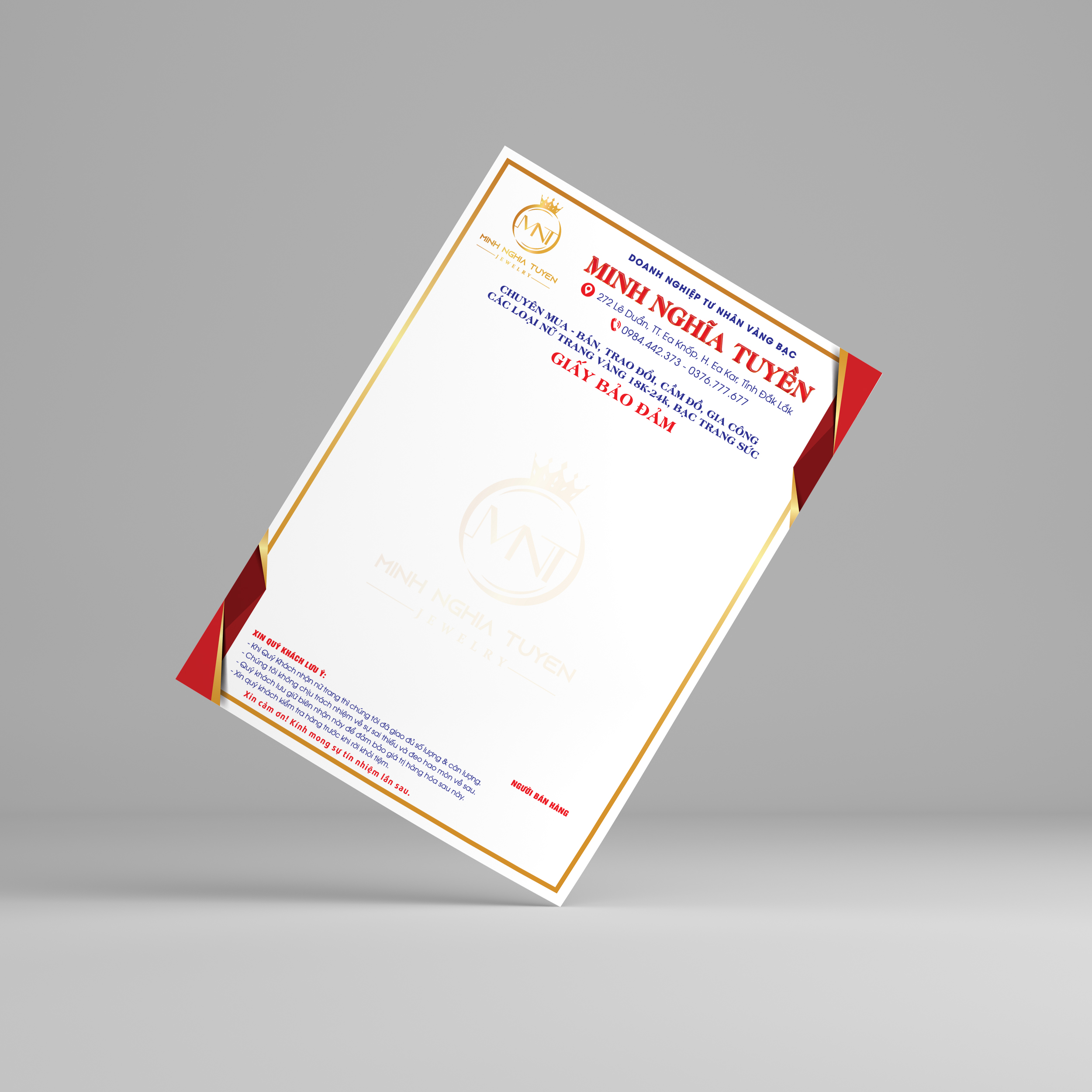 in ấn giấy bảo đảm vàng