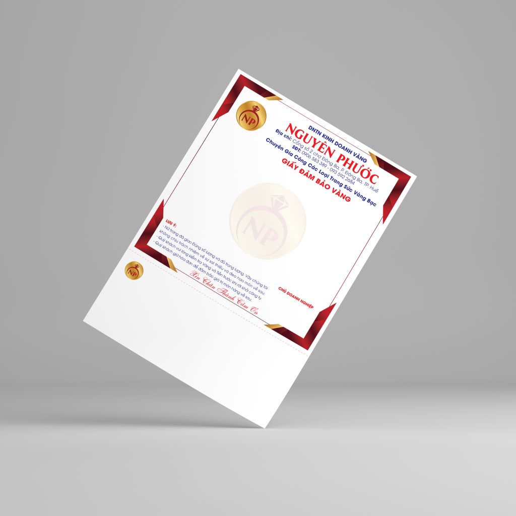 in ấn giấy bảo đảm vàng
