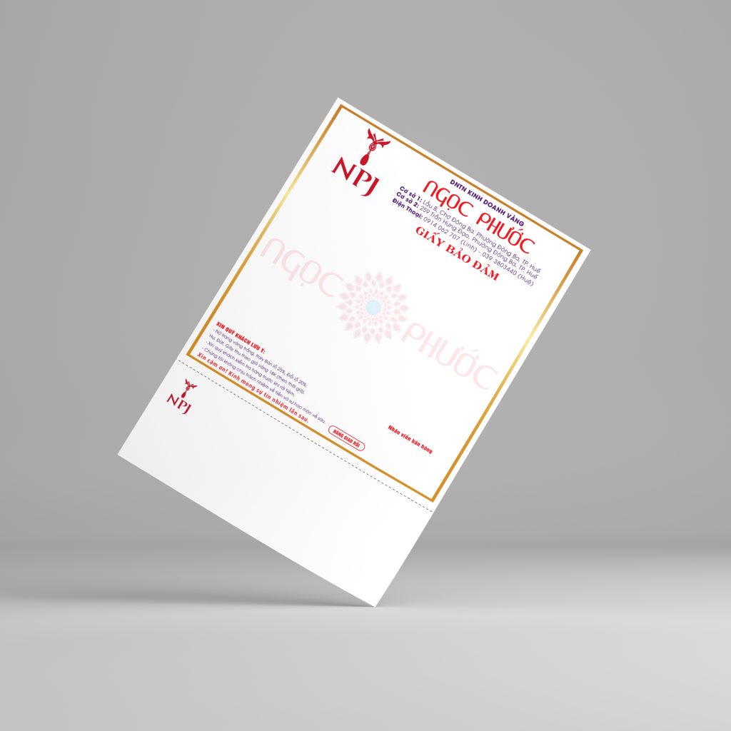 in ấn giấy bảo đảm vàng