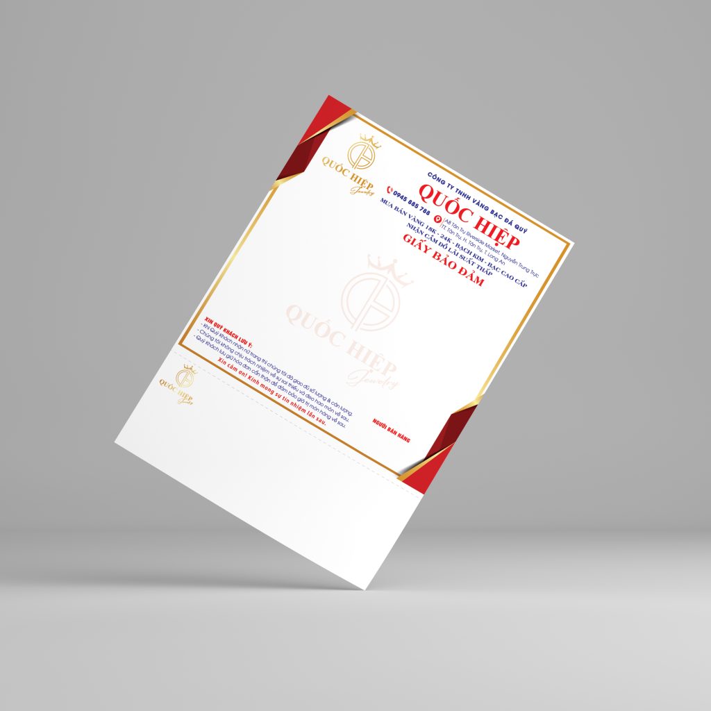 in ấn giấy bảo đảm vàng